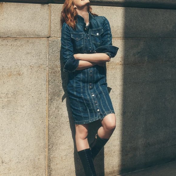 White House Black Market Denim Dress